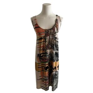 SAVE THE QUEEN Made in Italy Dress Camel Safari Orange Size Small S Pendant Mini